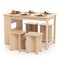 5-Piece Dining Set with Stools and Storage Shelf for Small Spaces